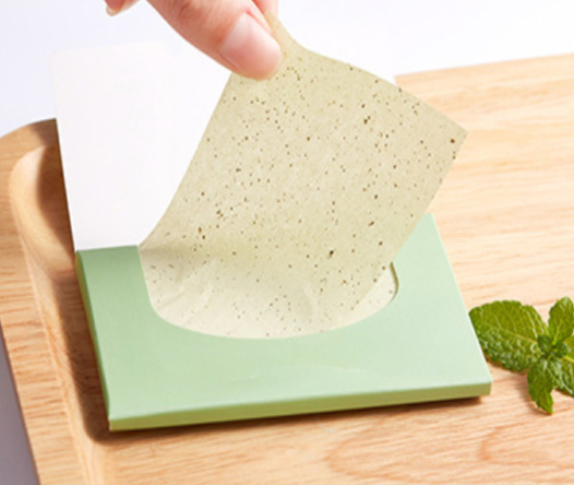 Peppermint Oil Blotting Sheets - MOQ 200 pcs