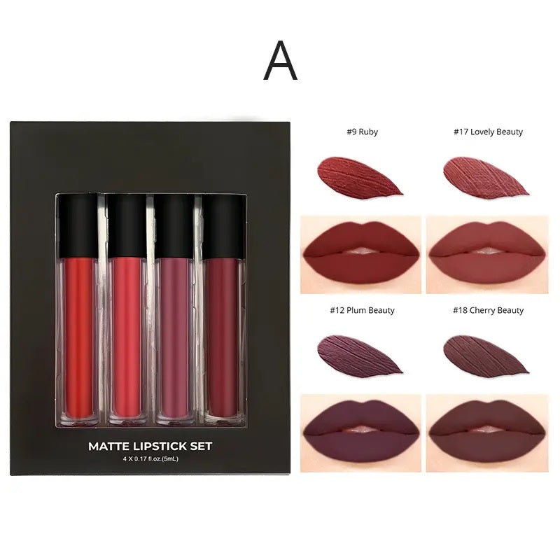 Royal Flush 4 Shade Liquid Lipstick Set - MQO 25 pcs