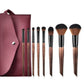 Our gorgeous 8 pc Crafted Wood Handle Makeup Brush Set will ensure you have a brush for every makeup need. An 8 Piece Brush Set, a complete collection of essential face and eye brushes that make it easy to sweep, smooth, smudge and highlight. The professional quality brushes are designed with sleek, chic wood handles and durable, densely packed synthetic bristles. Ideal for use with liquids, creams and powders, the assortment offers perfect precision and expert blending to create polished full-face looks ev