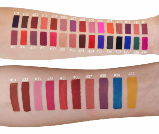 40 Shade Vegan private label liquid to matte lipstick - MQO 12pcs - TASH Cosmetics, LLC