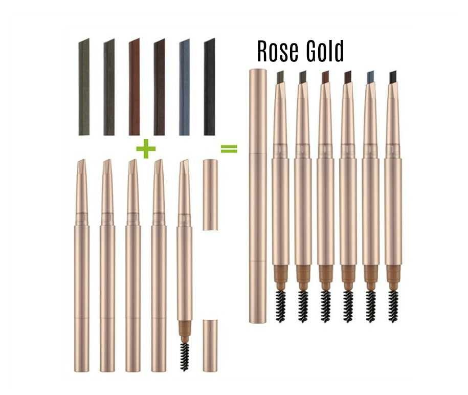 Pick Your Color - Pick Your Case! Eyebrow Pencil w/Spoolie Brush - MQO 25pcs