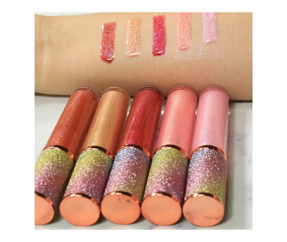 Plumping Lip Gloss With Glitter Tube - MQO 12 pcs