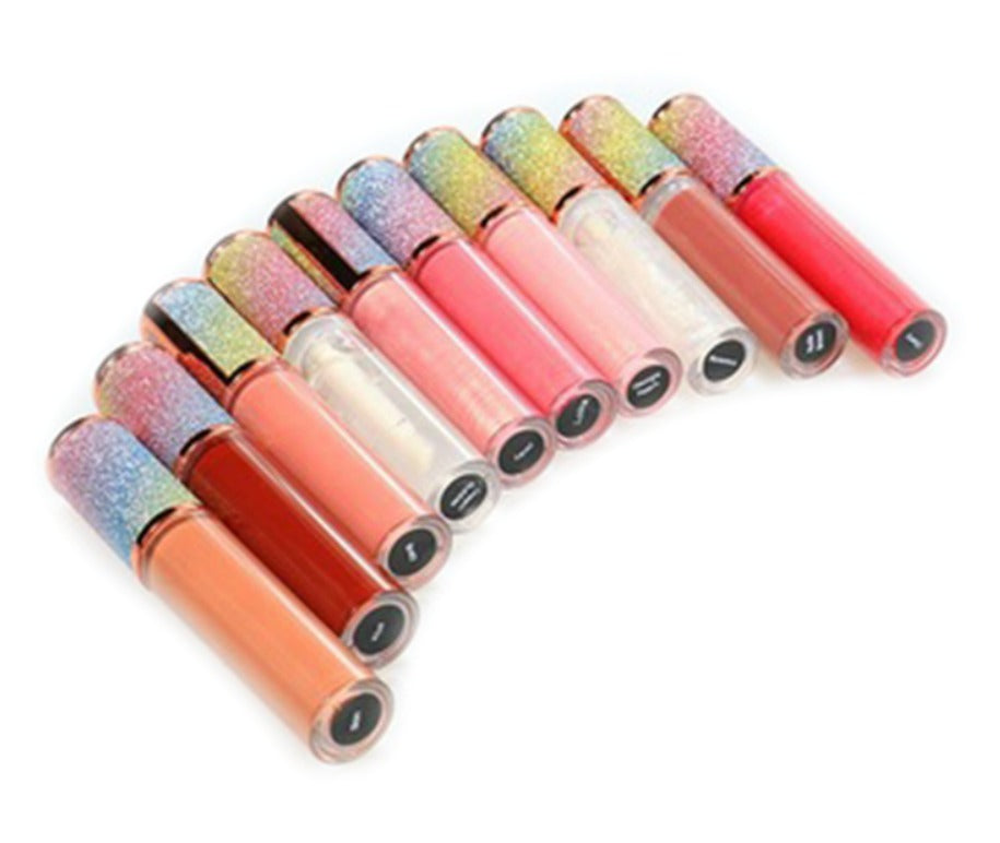 Plumping Lip Gloss With Glitter Tube - MQO 12 pcs