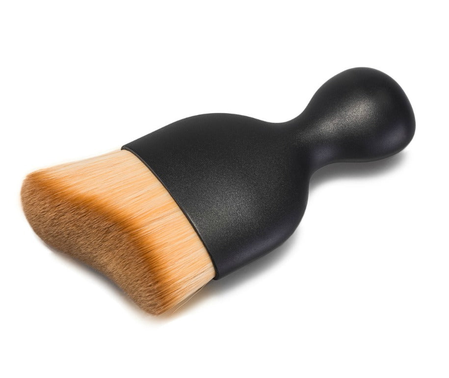 Our Powder and Foundation Sector Makeup Brush will ensure perfect precision and expert blending to create polished full-face looks every time. Perfectly sweep, smooth, smudge and highlight foundations and powders with this sleek, chic black handle and durable, densely packed synthetic bristles. Ideal for use with liquids, creams and powders.