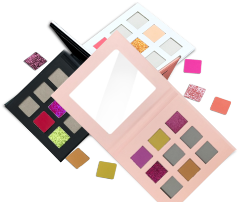 9 Shade Square DIY Palette + 3 Case Colors To Choose From  - MOQ 25 pcs