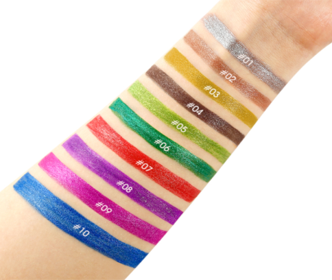 Long Lasting Quick Dry Colorful Liquid Eyeliner - MQO 12 pcs