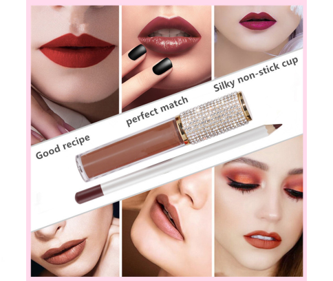 20 Shade Diamond Bling Liquid To Matte Lip Kit w/Matching Liner - MQO 12 pcs