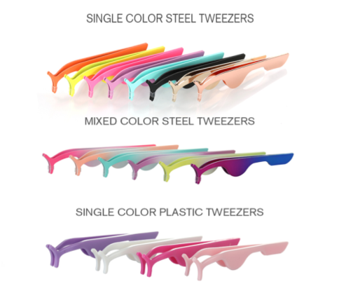 Single Color False-Eyelash Plastic Applicator  - MQO 12 pcs