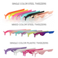 Single Color False-Eyelash Steele Applicator  - MQO 12 pcs