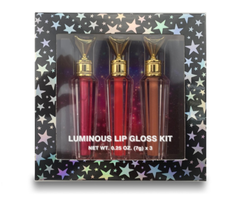 Diamond Tip 3 Shade Lip Gloss Set - MQO 12 pcs