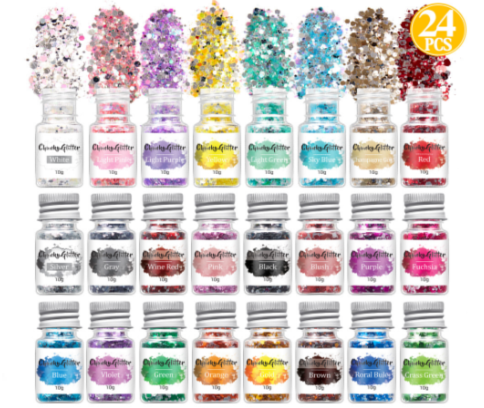 Silver River Chunky Glitter 24 Piece Set - MOQ 12 pcs