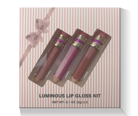 Pencil Case 3 Shade Lip Gloss Set - MQO 12 pcs
