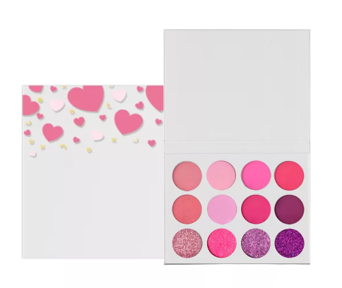 Valentines Day 12 Shade DIY Hearts Palette - MQO 25 pcs