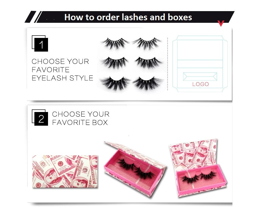 Faux Mink 5D Lashes #F08 - MQO 50 pcs