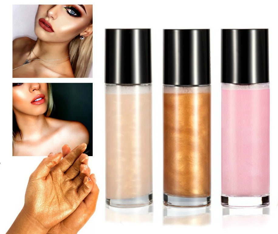 Pink - Face and Body Shimmer Highlighting Spray - MQO 50 pcs