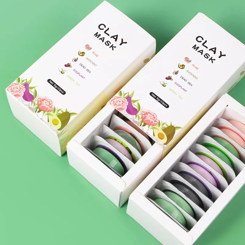 Travel Clay Face Mask Set of 10 -MOQ 12 pcs