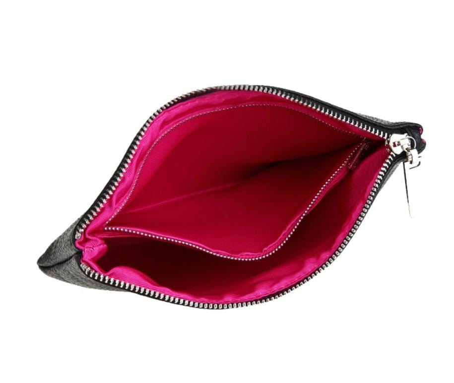 Zipper Pouch Cosmetic Makeup Bag - Black  MQO 50 pcs