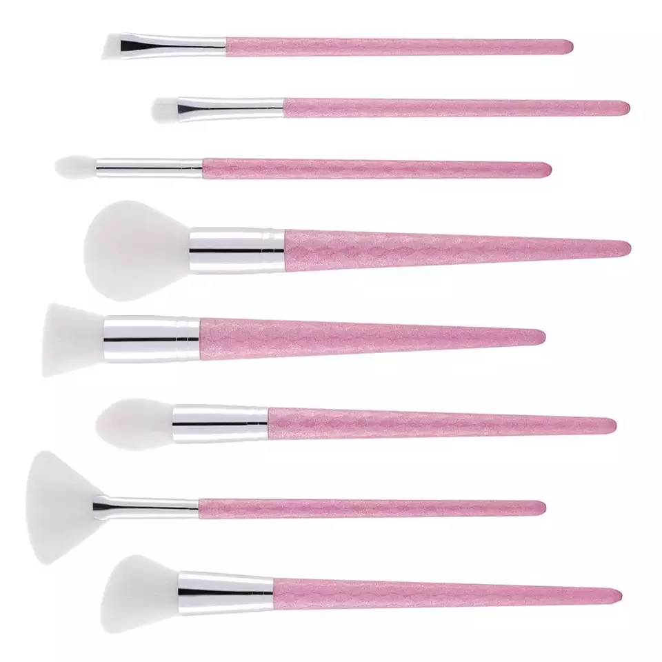 8 Piece Designer Pro Pink Brush Set - MQO 25 pcs