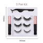 Silk Lash Kit - 3 Pair Magnetic Eyelashes and Eyeliner - MQO 50 pcs
