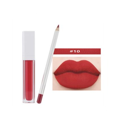 21 Shade White Box Liquid To Matte Lipstick Kit w/Matching Liner + Sharpener - MQO 12 pcs