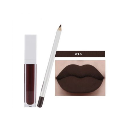 21 Shade Liquid To Matte Lipstick Kit w/Matching Liner + Sharpener - MQO 12 pcs