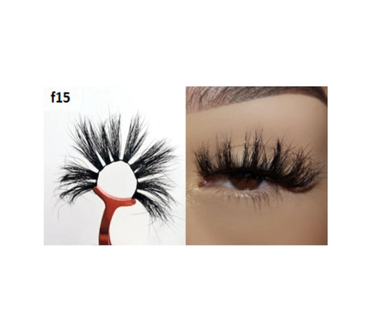 Faux Mink 5D Lashes #F15 - MQO 12 pcs