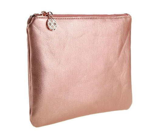 Zipper Pouch Cosmetic Makeup Bag - Rose Gold MQO 50 pcs