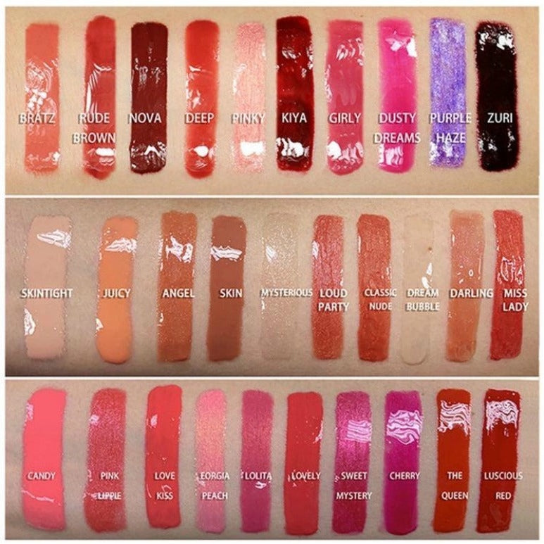 Plumping Lip Gloss With Glitter Tube - MQO 25 pcs