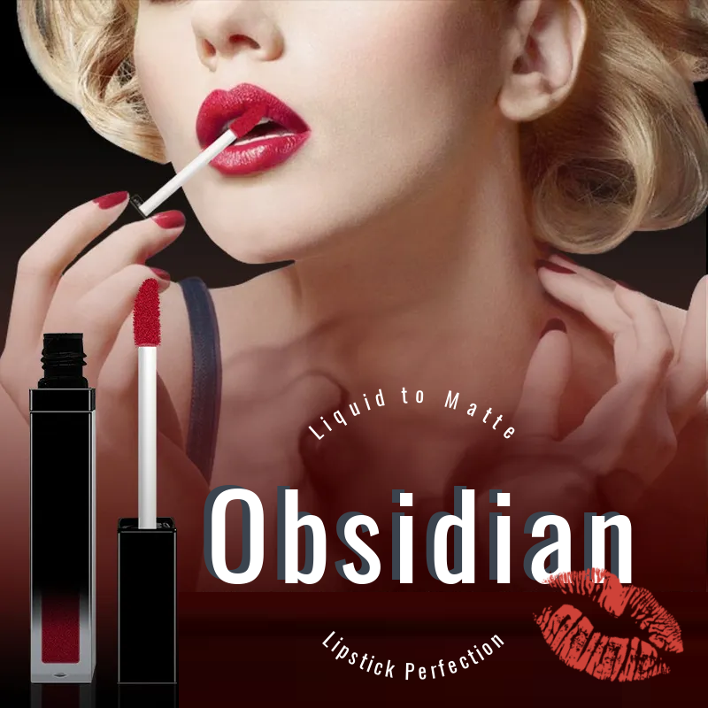 Obsidian Liquid To Matte Lipstick - MQO 12 pcs
