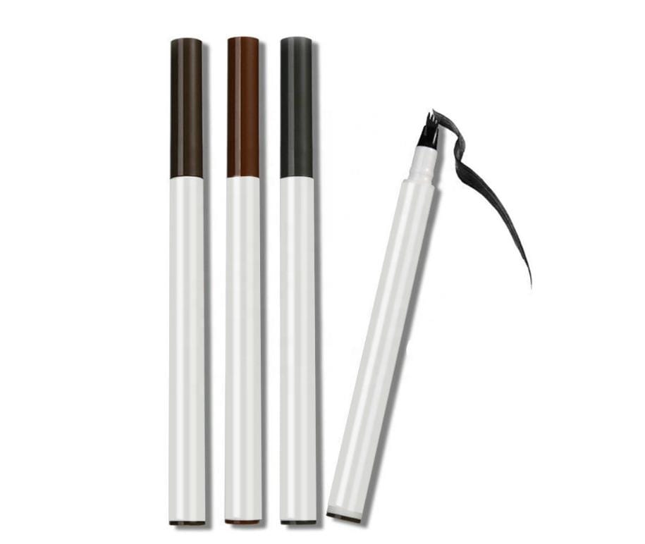 Our Waterproof Eyebrow Marker Pen is a long-lasting, waterproof brow formula with an innovative, marker-like brush tip to create natural-looking, hair-like strokes.  The easy-to-use pen tip creates hair-like strokes so brows look naturally-full, finished, and defined. It glides on smooth and won’t smudge or run. Try using  multiple colors and balayage your brows!     Can be hot stamped with your logo! Inquire at info@tashcosmetics.com