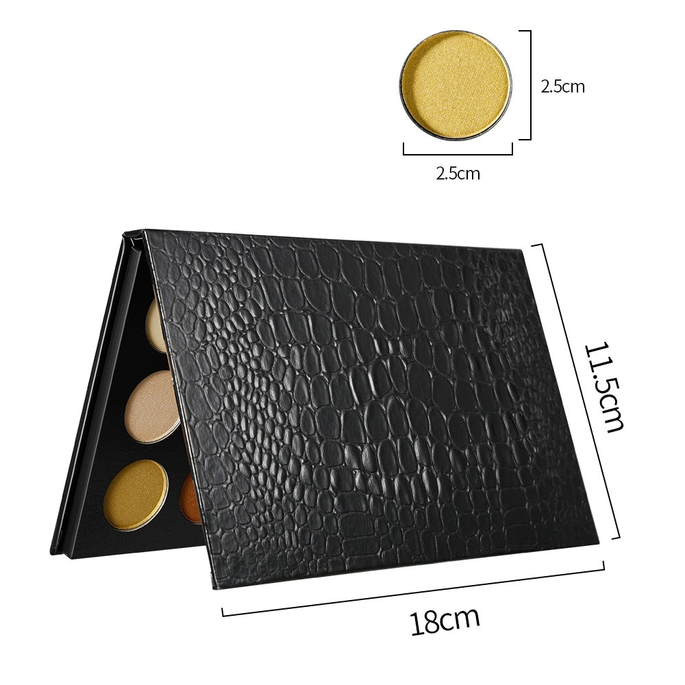 15 Shade Black Textured Case Eyeshadow Palette - MQO 25 pcs