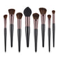 8 Piece Black + Rose Pro Sleek Brush Set - MQO 12 pcs