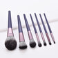 7 Piece Purple + Rose Gold Pro Sleek Brush Set - MQO 12 pcs