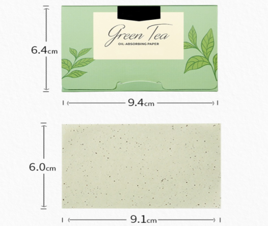 Green Tea Oil Blotting Sheets - MOQ 200 pcs