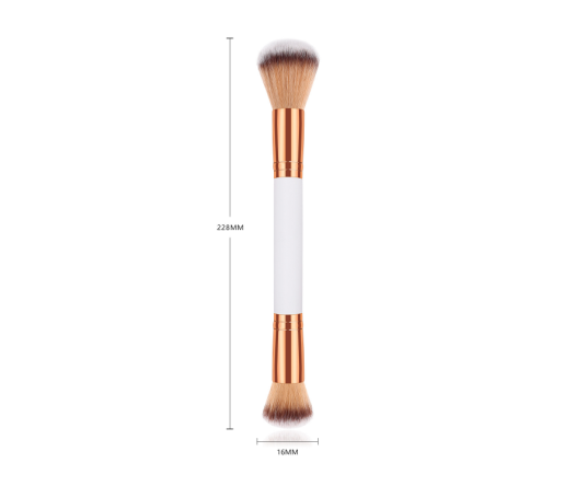 White Dual Makeup Brush - MQO 25 pcs