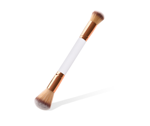 White Dual Makeup Brush - MQO 12pcs